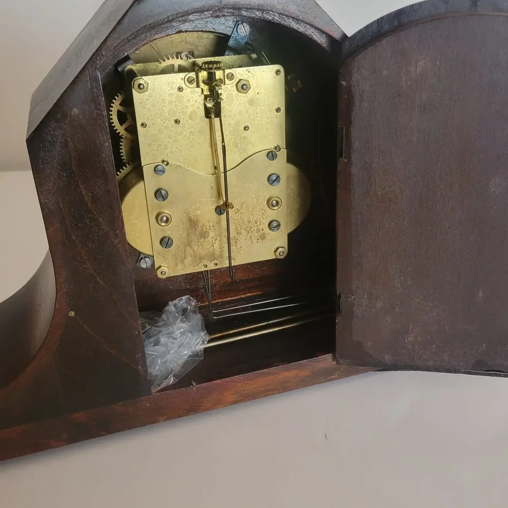 Vintage Antique New Haven Harmoniste Mantle Clock Harmony Duo Chime